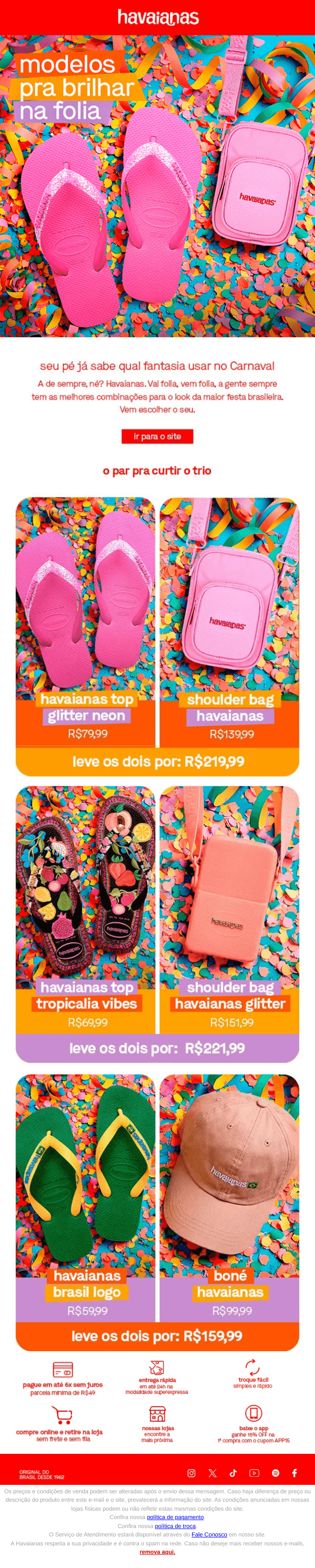 Havaianas: Pra brilhar na folia: vai de Havaianas 🎉