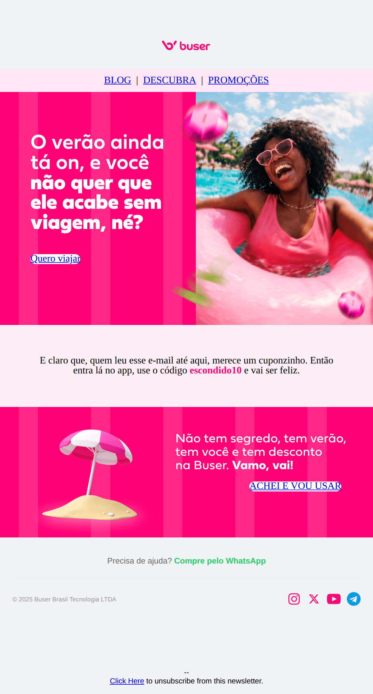 Buser: Tem uma coisa escondida nesse e-mail