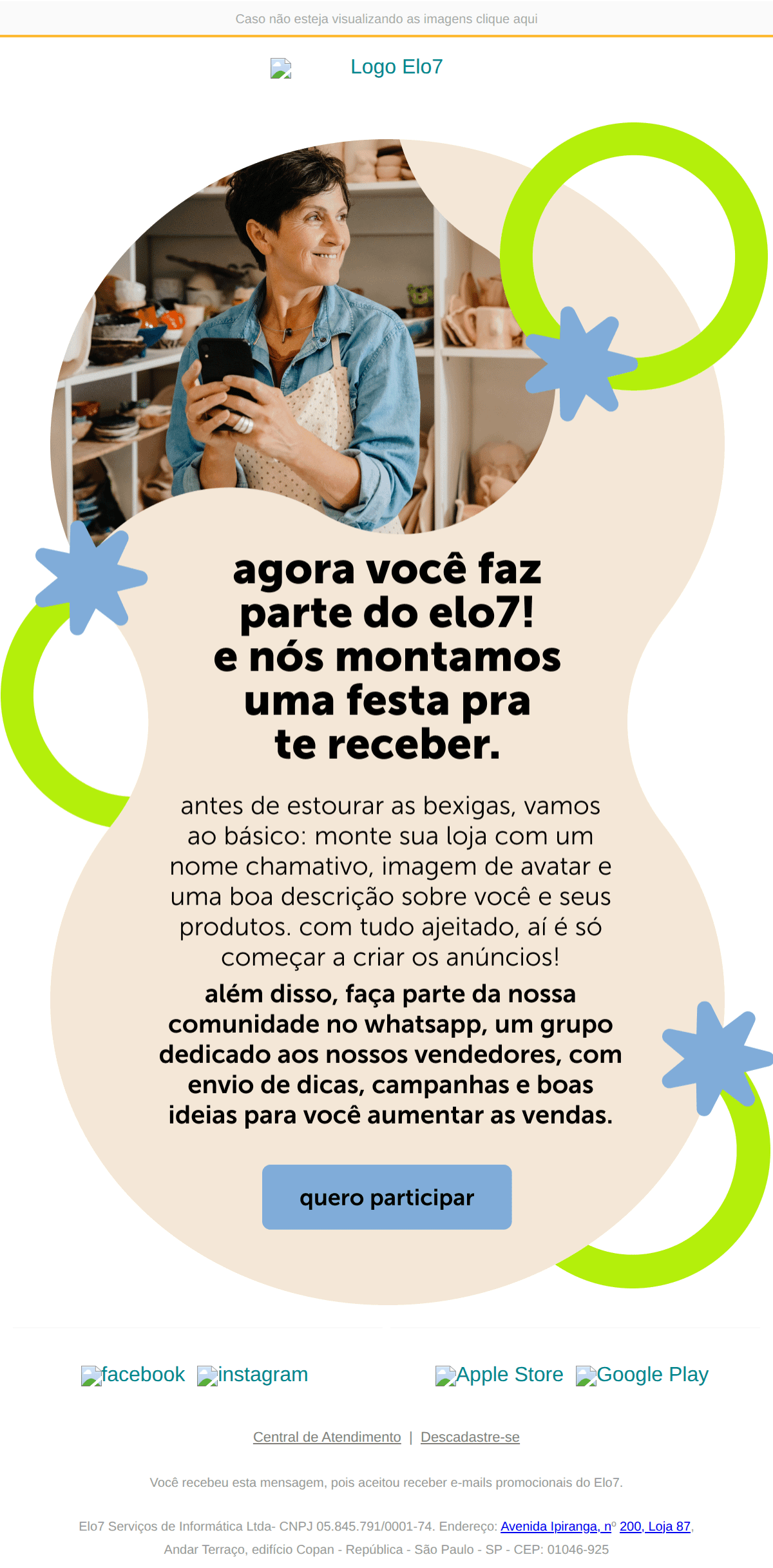 Elo7: Vim te dar as Boas-Vindas! 💛