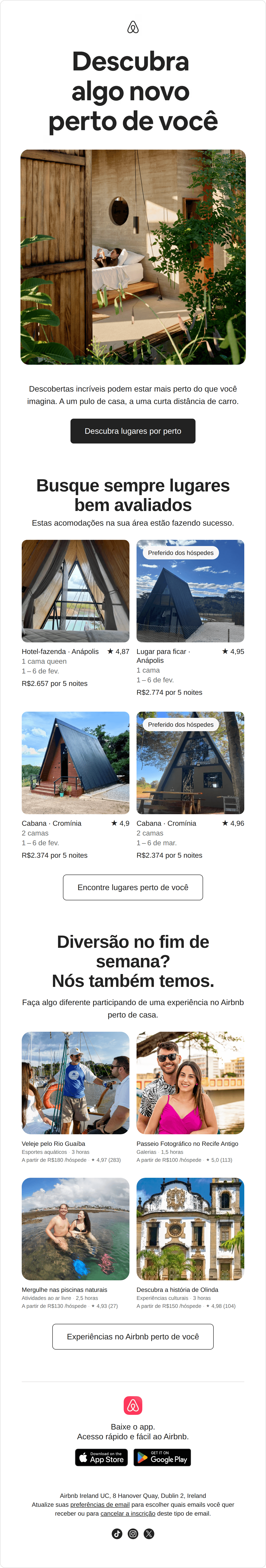 Airbnb: Uma viagem incrível não precisa ser pra longe