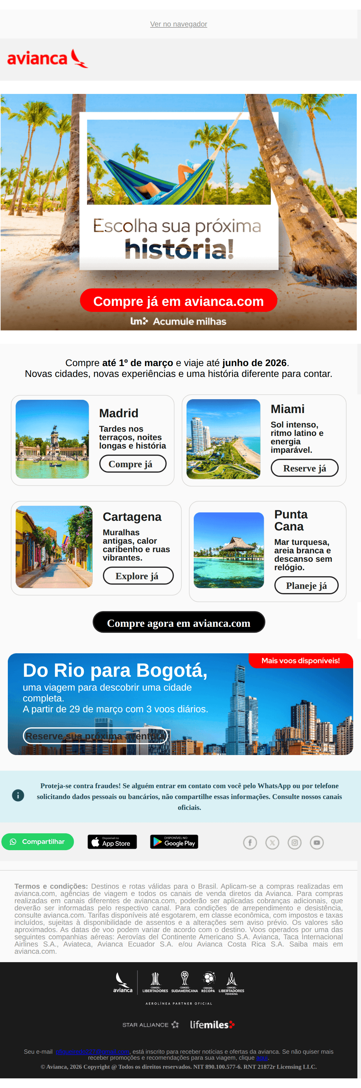 Avianca: Pronto para explorar outro país? ✈️