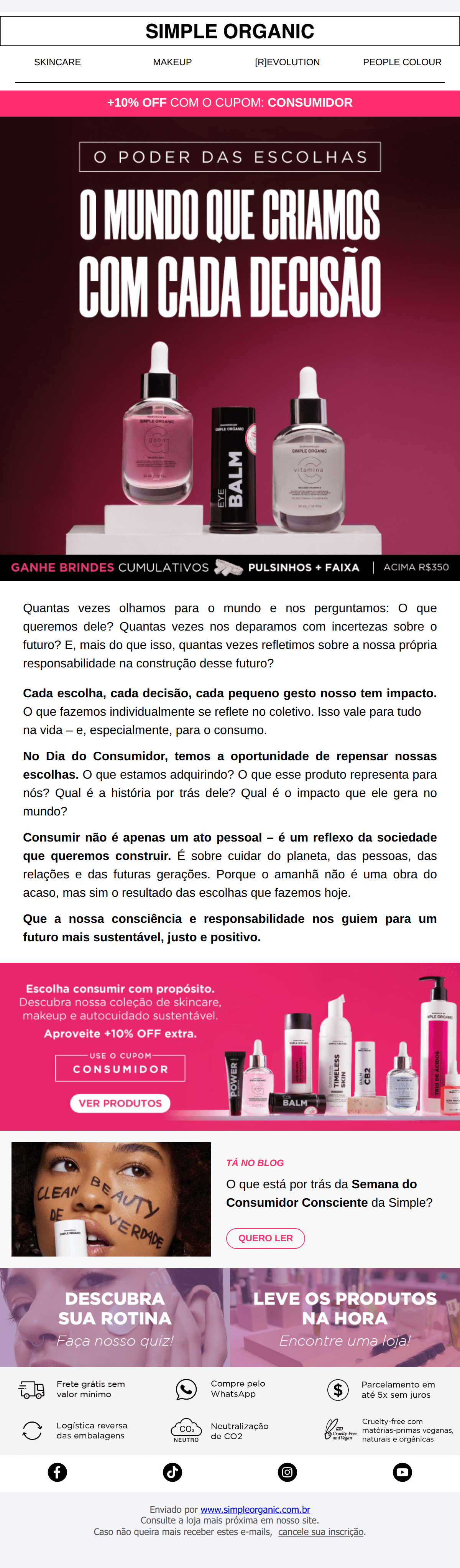 Simple Organic: Dia do Consumidor: O poder das escolhas 📩
