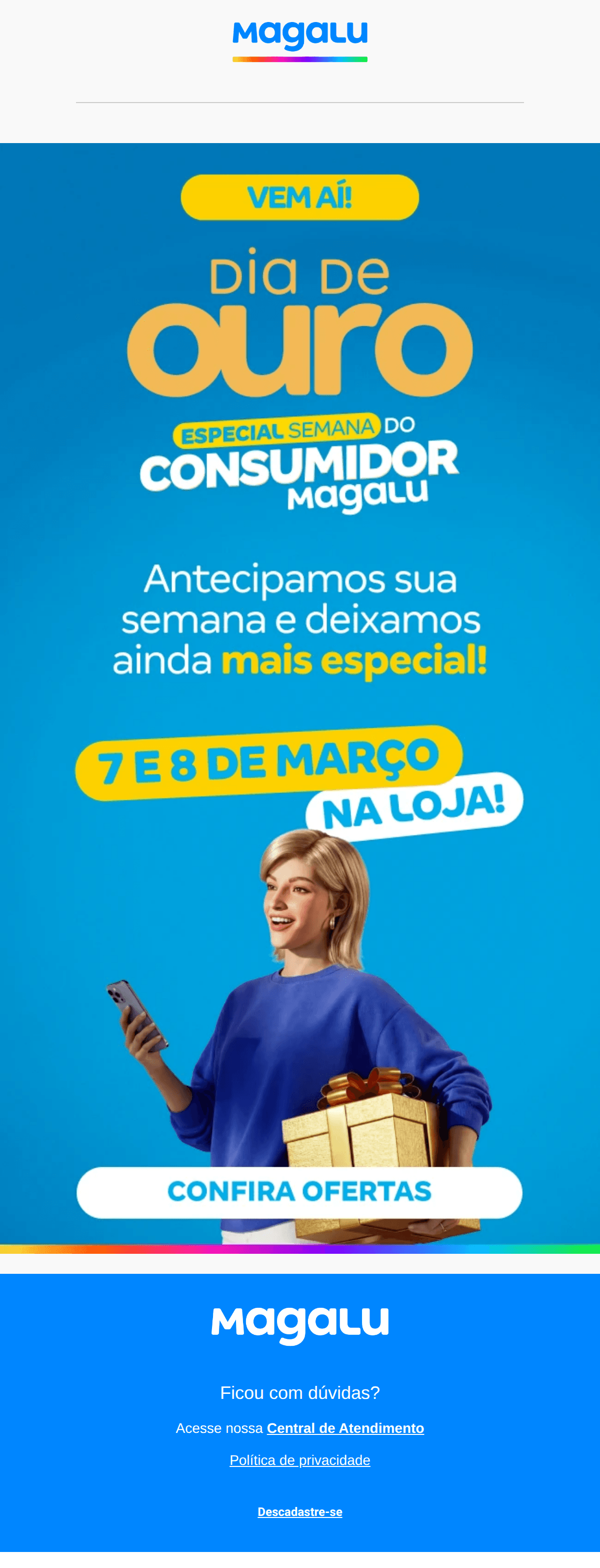 Magalu: Vem ai: Dia de Ouro Especial Semana do Consumidor 🌟