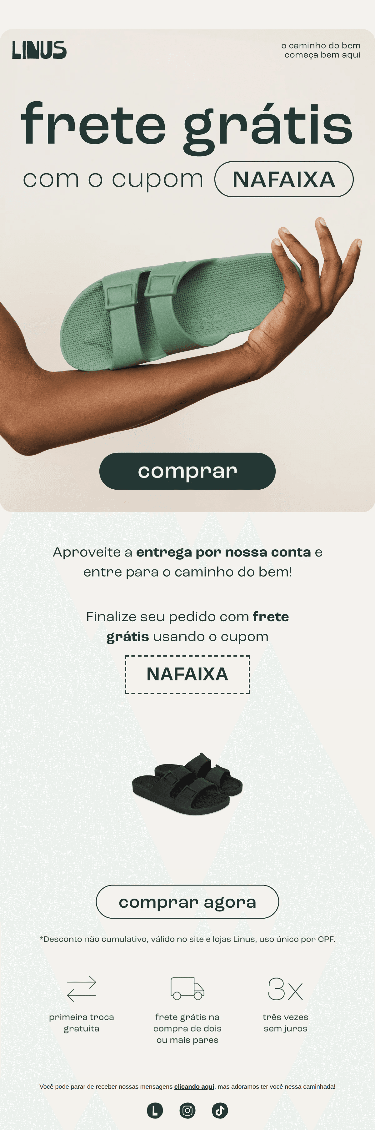 Linus: Liner, chegou frete grátis 🚛