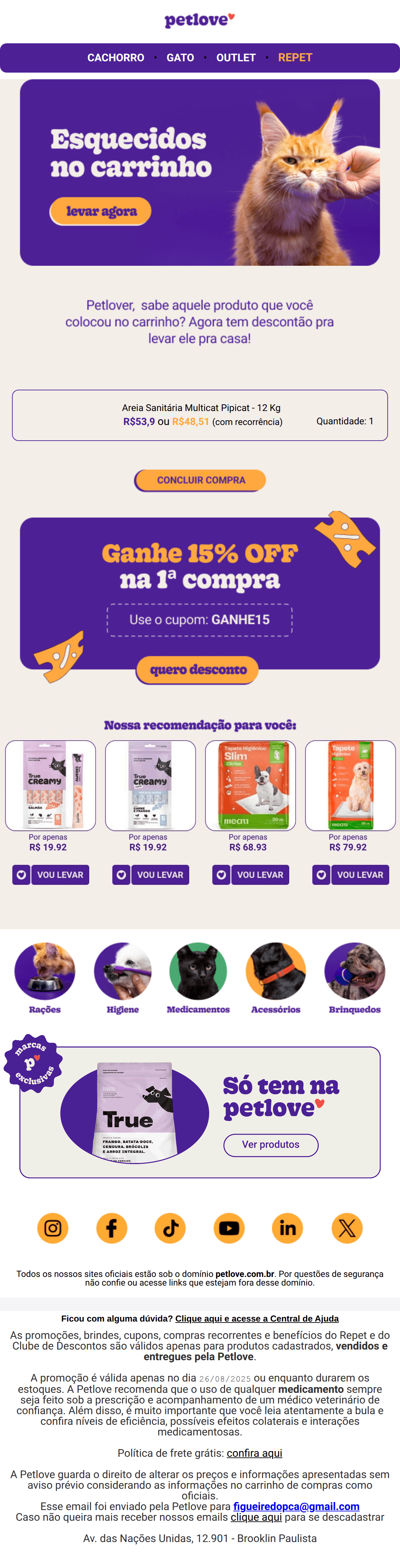 Petlove: Esquecidos no carrinho 🛒