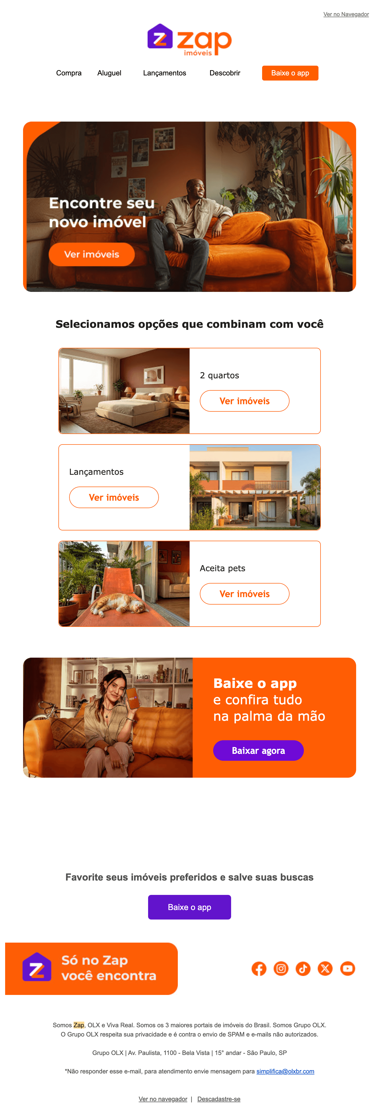 Zap: O lar perfeito pra você está à venda aqui 🧡