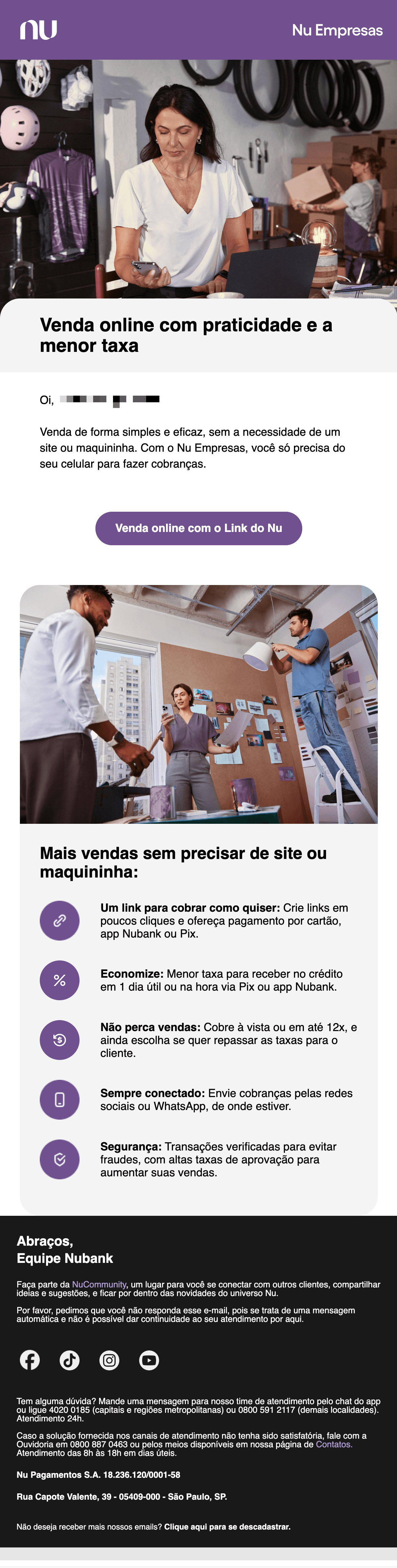 Nubank: Venda online sem precisar de um site