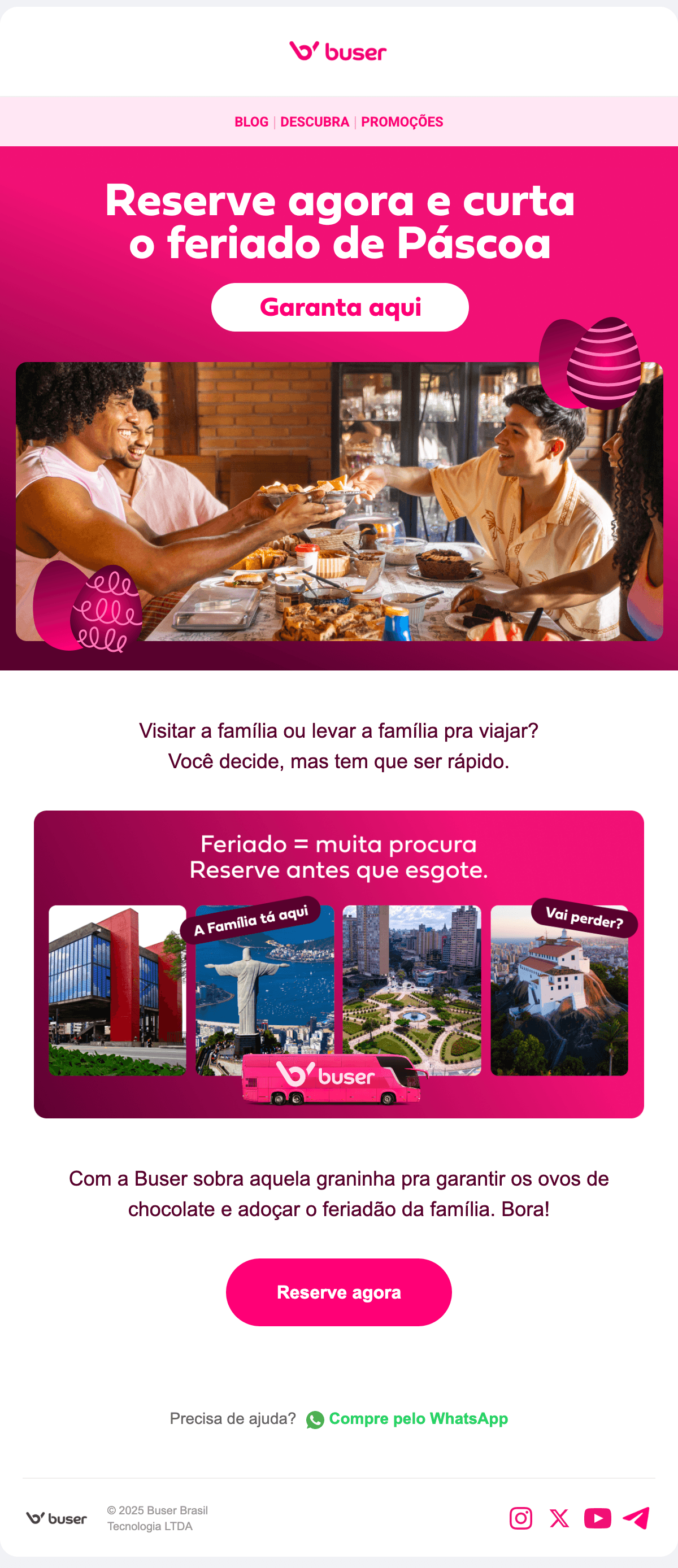 Buser: Páscoa: a sua viagem de feriado te espera