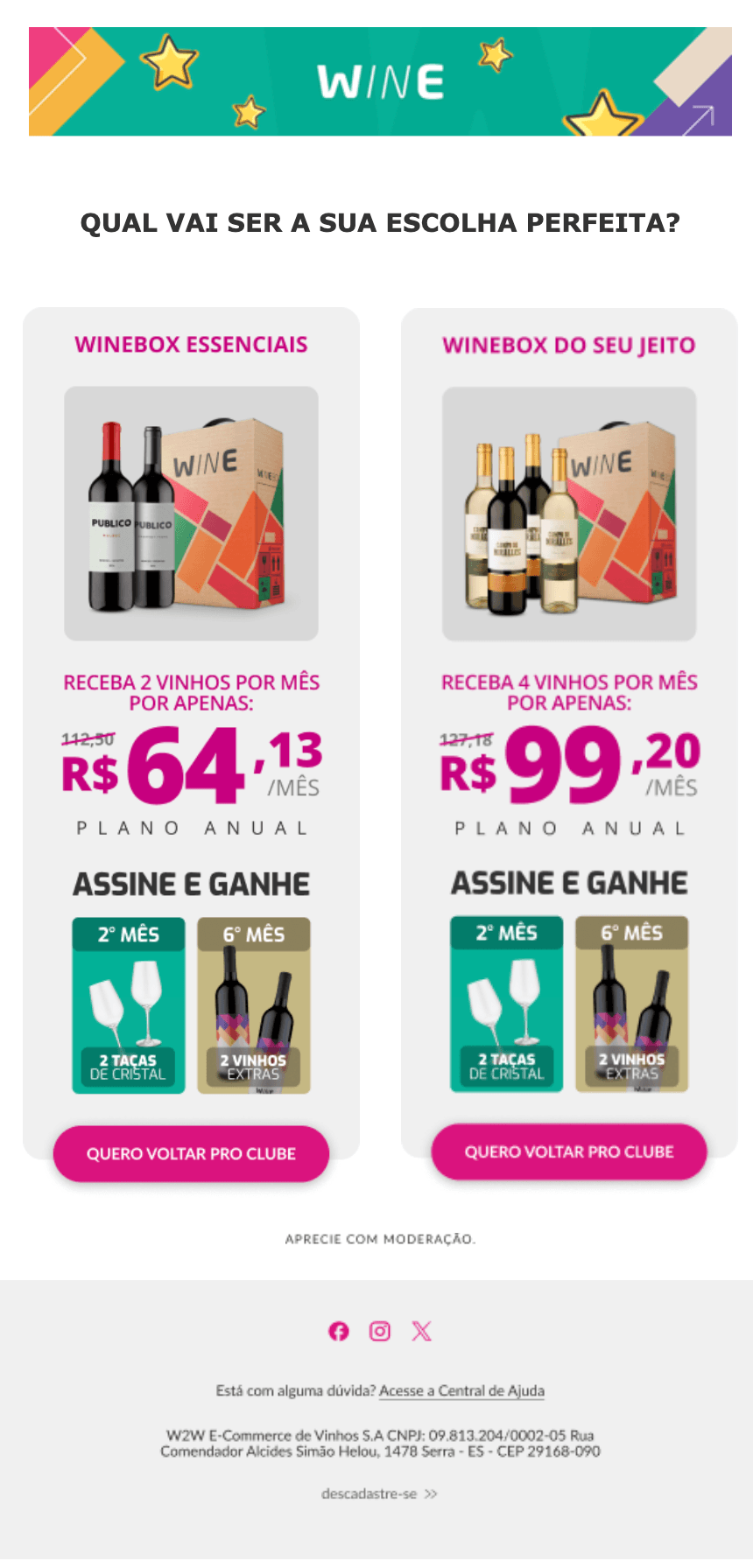 Wine: [name], 👉 Concluir assinatura