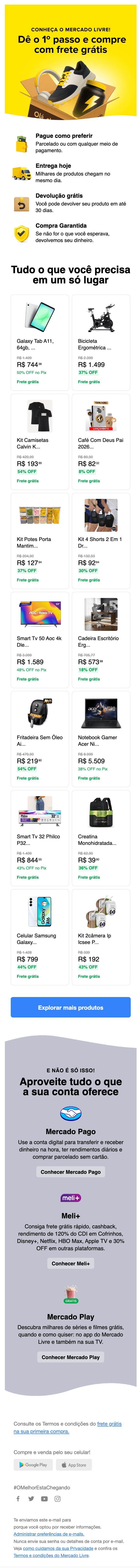 Mercado Livre: Te damos as boas-vindas